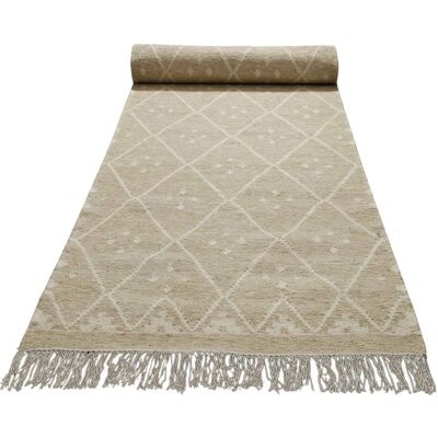 Green Looop Vermont Wollteppich - Naturwolle, Beige Creme, 80x300cm - Teppich Green Looop Vermont Wollteppich - Naturwolle, Beige Creme, 80x300cm - Teppich