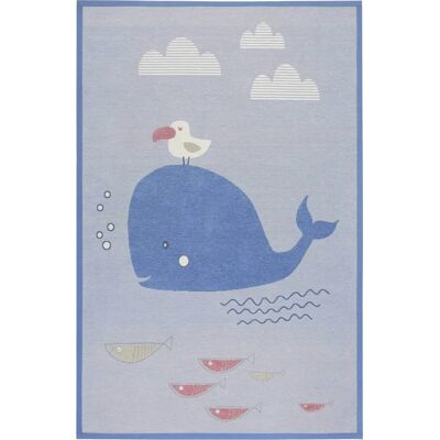 Alfombra reversible infantil azul con ballena - Esprit Alfombra reversible infantil azul con ballena - Esprit