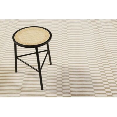 Alfombra Beige con Diseño Geométrico - 160x225cm Alfombra Beige con Diseño Geométrico - 160x225cm
