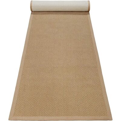 Wecon Home Juteteppich - Rautenmuster - 80x230cm Wecon Home Juteteppich - Rautenmuster - 80x230cm