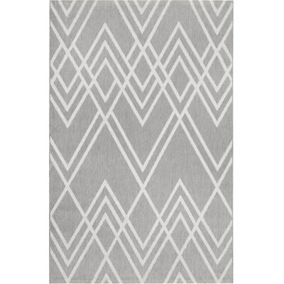 Esprit Grau-Weiße Outdoor-Teppich - Geometrisches Muster Esprit Grau-Weiße Outdoor-Teppich - Geometrisches Muster