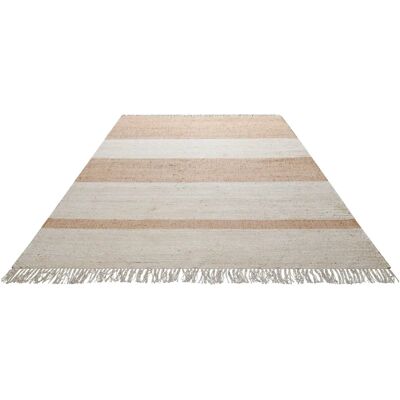 Green Looop Vante Jute Baumwolle Teppich - Modern Gestreift Green Looop Vante Jute Baumwolle Teppich - Modern Gestreift