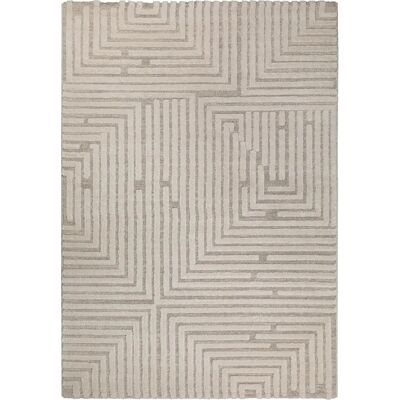 Wecon Home Beigefarbener Labyrinth-Teppich - Teppich Wecon Home Beigefarbener Labyrinth-Teppich - Teppich