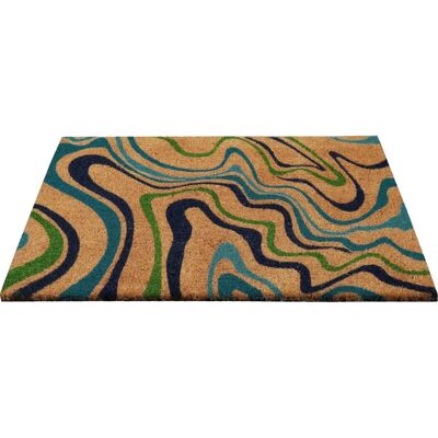 WECONhome Kokosfaser Fußmatte Aqua Fusion - Blau - 60x90cm - Fußmatte WECONhome Kokosfaser Fußmatte Aqua Fusion - Blau - 60x90cm - Fußmatte