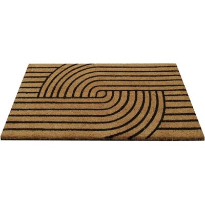 WECONhome Kokos Fußmatte - Geometrisches Muster - 60x90cm - Schwarz/Natur WECONhome Kokos Fußmatte - Geometrisches Muster - 60x90cm - Schwarz/Natur