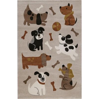 Smart Kids - Rocky & Friends - Beige Taupe - Kids Rug Smart Kids - Rocky & Friends - Beige Taupe - Kids Rug