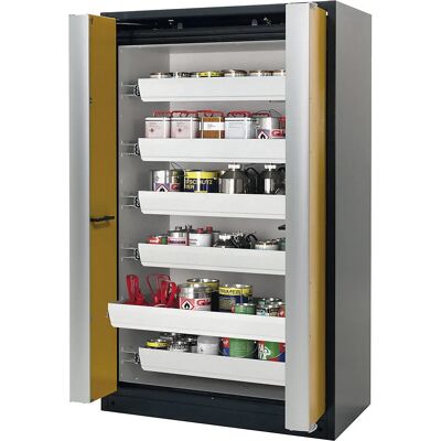 Asecos 90-Typ Feuerfester Gefahrstoff-Schrank - Gelbe Tür Asecos 90-Typ Feuerfester Gefahrstoff-Schrank - Gelbe Tür
