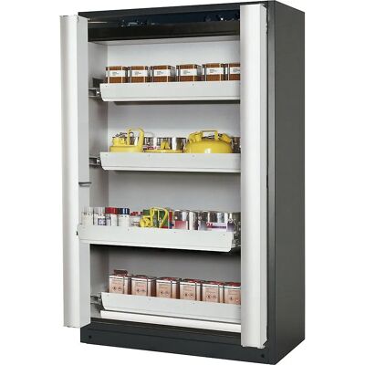 Armoire ignifuge asecos - Type 90, 4 tiroirs, porte grise Armoire ignifuge asecos - Type 90, 4 tiroirs, porte grise