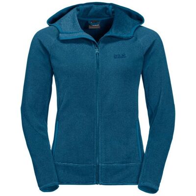 Jack Wolfskin Arco Hooded Jacket Zip Up Blue Womens Track Top - Jacket Jack Wolfskin Arco Hooded Jacket Zip Up Blue Womens Track Top - Jacket