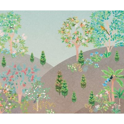 KOMAR Persian Garden Wandbild - Blumenbunte Vlies - 300x250cm KOMAR Persian Garden Wandbild - Blumenbunte Vlies - 300x250cm