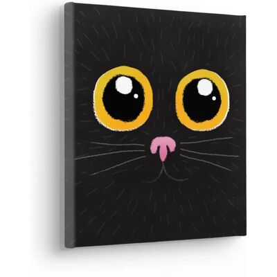 KOMAR - Black Cat - Gerahmt - Leinwanddruck KOMAR - Black Cat - Gerahmt - Leinwanddruck