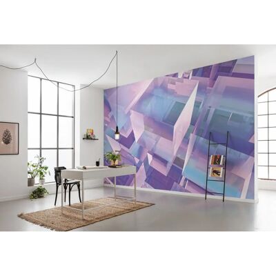 Komar Lilac Holographic Wallpaper - Modern 3D Wall Decor Komar Lilac Holographic Wallpaper - Modern 3D Wall Decor