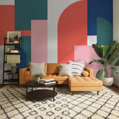 Komar Geometric Colours Lila Wallpaper - Modern Wall Mural Komar Geometric Colours Lila Wallpaper - Modern Wall Mural