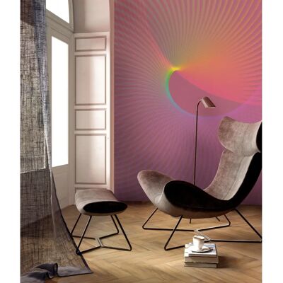 Komar Vlies Fototapete - Frequenz - Lila - Modern - 200x250cm Komar Vlies Fototapete - Frequenz - Lila - Modern - 200x250cm