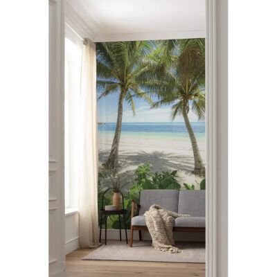 KOMAR Palmy Beach Papel Pintado Verde-Azul - Decoración para Dormitorio y Salón KOMAR Palmy Beach Papel Pintado Verde-Azul - Decoración para Dormitorio y Salón