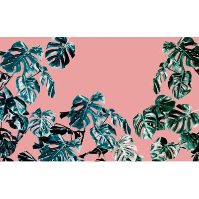 KOMAR Monstera Rosé Tapete 400x250cm - Blumenwanddeko KOMAR Monstera Rosé Tapete 400x250cm - Blumenwanddeko