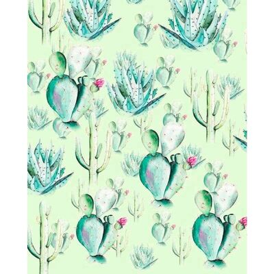 KOMAR Grüne Blumen Tapete - 2m x 2,5m - Wanddekor KOMAR Grüne Blumen Tapete - 2m x 2,5m - Wanddekor