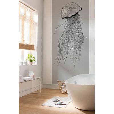 KOMAR Grijze Vliesbehang Jellyfish Panel - Muurbedekking KOMAR Grijze Vliesbehang Jellyfish Panel - Muurbedekking