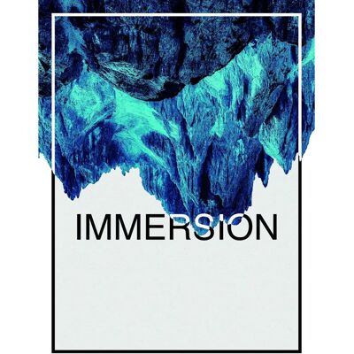 KOMAR Immersion Blue Poster - Bunte Abstrakte Sprüche - 40cm x 30cm KOMAR Immersion Blue Poster - Bunte Abstrakte Sprüche - 40cm x 30cm