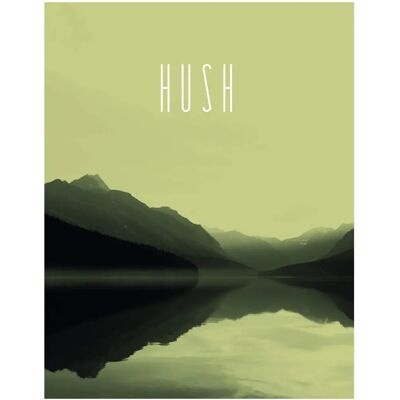 KOMAR Wort See Hush Sand - Natur, bunt, rechteckig - Poster KOMAR Wort See Hush Sand - Natur, bunt, rechteckig - Poster