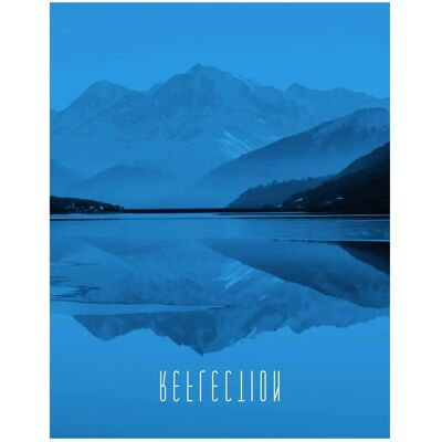 KOMAR Poster Word Lake Reflection Blue - Natur, 40x50 cm, Moderner Wandbild KOMAR Poster Word Lake Reflection Blue - Natur, 40x50 cm, Moderner Wandbild
