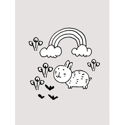 KOMAR Scribble Bunny Poster - Tiere - 40cm x 30cm - Innenbereich KOMAR Scribble Bunny Poster - Tiere - 40cm x 30cm - Innenbereich