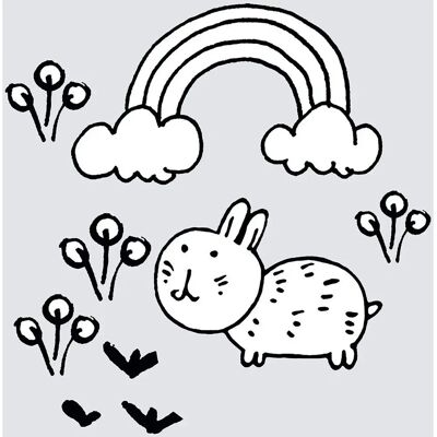 KOMAR Scribble Bunny Poster - Tiere - 40cm x 30cm - Innenbereich KOMAR Scribble Bunny Poster - Tiere - 40cm x 30cm - Innenbereich