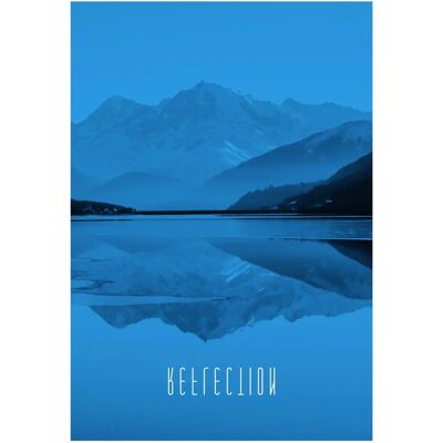 KOMAR Poster Word Lake Reflection Blue - Natur, 50x70 cm KOMAR Poster Word Lake Reflection Blue - Natur, 50x70 cm