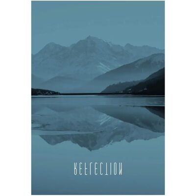 Póster KOMAR Reflexión del Lago Mundial - Natur, Gris, Interior Póster KOMAR Reflexión del Lago Mundial - Natur, Gris, Interior