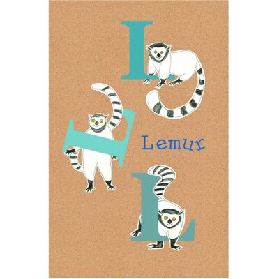 KOMAR Poster ABC Animal L - Kinderzimmer Dekoration KOMAR Poster ABC Animal L - Kinderzimmer Dekoration