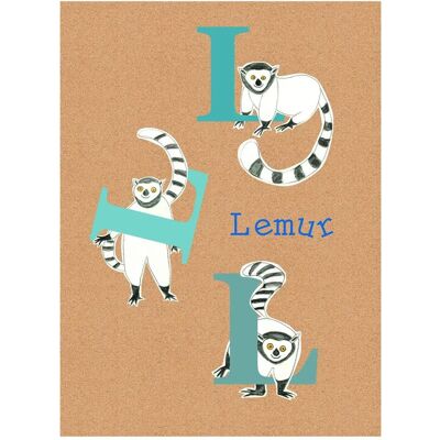 KOMAR Poszter ABC Animal L - Betűk - Gyerekszoba dekor KOMAR Poszter ABC Animal L - Betűk - Gyerekszoba dekor