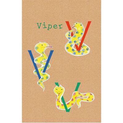 KOMAR ABC Animal T Poster - Buchstaben - Bunt - 50x70cm KOMAR ABC Animal T Poster - Buchstaben - Bunt - 50x70cm