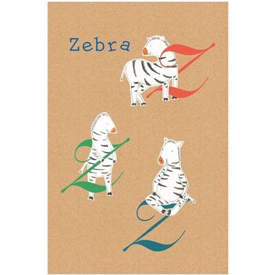 KOMAR - ABC Animal T - Buchstaben - bunt - Poster KOMAR - ABC Animal T - Buchstaben - bunt - Poster
