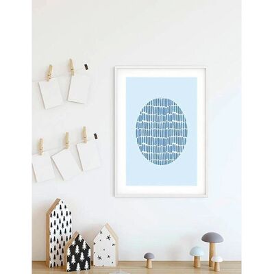 KOMAR Shelly Patterns Blue Poster - Formen-Kunst - Bunt - 50x70cm KOMAR Shelly Patterns Blue Poster - Formen-Kunst - Bunt - 50x70cm