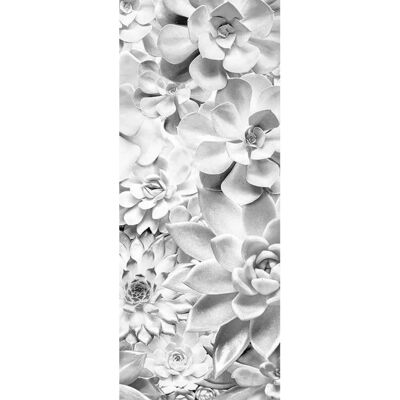 KOMAR Schwarz-Weiß Sukkulent Tapete - 100x250 cm KOMAR Schwarz-Weiß Sukkulent Tapete - 100x250 cm