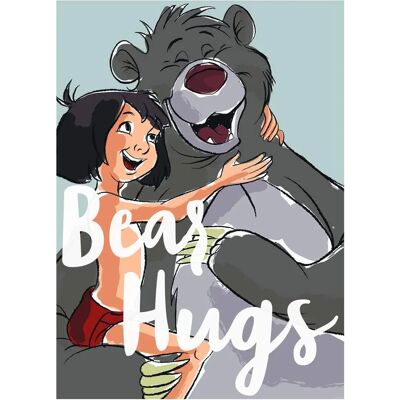 KOMAR Bären Umarmung Kinderzimmer Poster - Dschungelbuch Disney KOMAR Bären Umarmung Kinderzimmer Poster - Dschungelbuch Disney