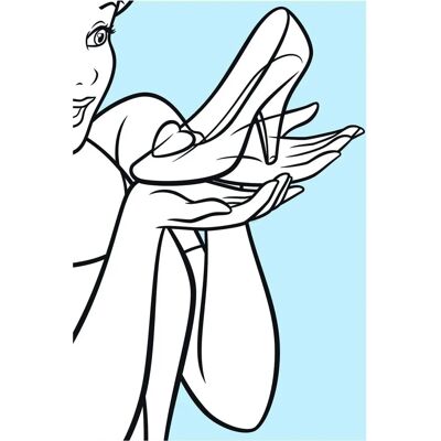 KOMAR Cinderella Glass Shoe Poster - Disney Kinderzimmer Dekor KOMAR Cinderella Glass Shoe Poster - Disney Kinderzimmer Dekor