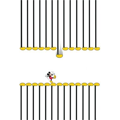 KOMAR Mickey Mouse Footlines Poster - Kinderzimmer Dekor KOMAR Mickey Mouse Footlines Poster - Kinderzimmer Dekor