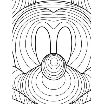 KOMAR - Mickey Mouse Lines Poster - 30x40 cm - Schwarz KOMAR - Mickey Mouse Lines Poster - 30x40 cm - Schwarz