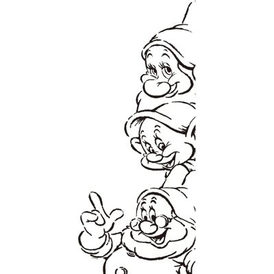 KOMAR Snow White Dwarves - schwarz - 30x40 cm - Disney - Poster KOMAR Snow White Dwarves - schwarz - 30x40 cm - Disney - Poster