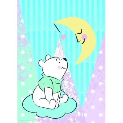 KOMAR Winnie Pooh Moon Affiche Colorée - Poster - Publicité KOMAR Winnie Pooh Moon Affiche Colorée - Poster - Publicité
