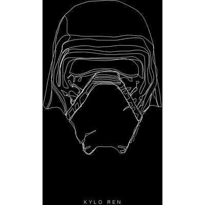 Sanders & Sanders Kylo Schwarz Weiß Star Wars Poster - 30x40cm Dekor Sanders & Sanders Kylo Schwarz Weiß Star Wars Poster - 30x40cm Dekor