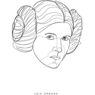 Sanders & Sanders Weiß Leia Star Wars Poster - Wandbild Sanders & Sanders Weiß Leia Star Wars Poster - Wandbild