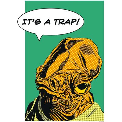 KOMAR Star Wars Cita Cómica Clásica Ackbar Póster - Borde: 50x70 cm KOMAR Star Wars Cita Cómica Clásica Ackbar Póster - Borde: 50x70 cm