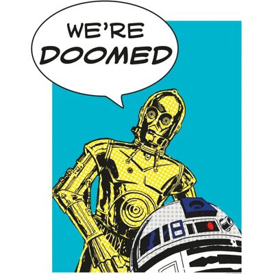 KOMAR Star Wars Cita Cómica Clásica de Droids - Arte de Pared KOMAR Star Wars Cita Cómica Clásica de Droids - Arte de Pared