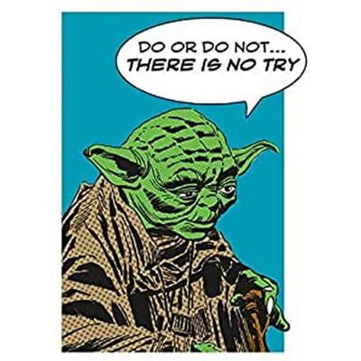 KOMAR Star Wars Yoda Poster - Kinderzimmer Dekor KOMAR Star Wars Yoda Poster - Kinderzimmer Dekor