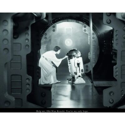 KOMAR Tableau - Citation Leia R2D2 - 50x40 cm - Univers enfants KOMAR Tableau - Citation Leia R2D2 - 50x40 cm - Univers enfants