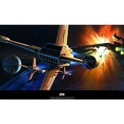 KOMAR Star Wars RMQ Endor Orbit War Poster - Star Wars - Bunt KOMAR Star Wars RMQ Endor Orbit War Poster - Star Wars - Bunt