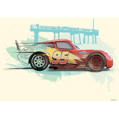 KOMAR Lightning McQueen Disney Cars Fali Művészet - 50x40cm KOMAR Lightning McQueen Disney Cars Fali Művészet - 50x40cm