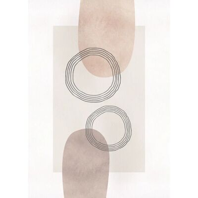 Arte de Pared KOMAR Círculos Línea Beige Arte de Pared KOMAR Círculos Línea Beige